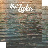 Scrapbook Customs - Life Is Better Collection - 12 x 12 Double Sided Paper - On The Lake