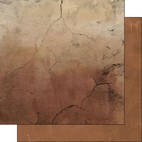 Scrapbook Customs - Museum Collection - 12 x 12 Double Sided Paper - Brown Background