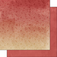 Scrapbook Customs - Museum Collection - 12 x 12 Double Sided Paper - Red Background