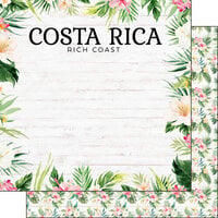 Scrapbook Customs - Vacay Collection - 12 x 12 Double Sided Paper - Costa Rica