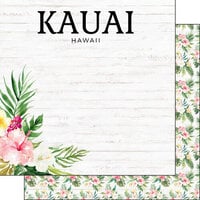 Scrapbook Customs - Vacay Collection - 12 x 12 Double Sided Paper - Kauai