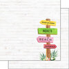 Scrapbook Customs - Vacay Collection - 12 x 12 Double Sided Paper - Maui Sign