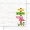Scrapbook Customs - Vacay Collection - 12 x 12 Double Sided Paper - Mazatlan Sign