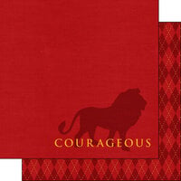 Scrapbook Customs - Wizarding World Collection - 12 x 12 Double Sided Paper - Courageous