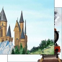 Scrapbook Customs - Magical Witch and Wizard Collection - 12 x 12 Double Sided Paper - Castle Right