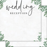 Scrapbook Customs - 12 x 12 Double Sided Paper - Wedding Reception