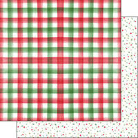 Scrapbook Customs - 12 x 12 Double Sided Paper - Christmas Watercolor Pattern 08