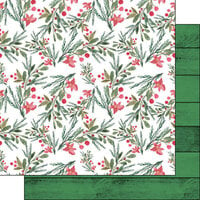 Scrapbook Customs - 12 x 12 Double Sided Paper - Christmas Watercolor Pattern 11