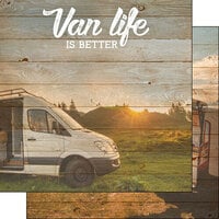 Scrapbook Customs - 12 x 12 Double Sided Paper - Van Life is Better