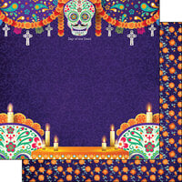Scrapbook Customs - 12 x 12 Double Sided Paper - Day of the Dead Ofrenda