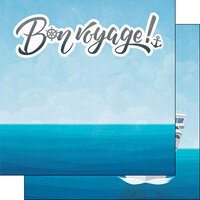 Scrapbook Customs - 12 x 12 Double Sided Paper - Bon Voyage Cruise