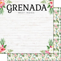 Scrapbook Customs - Vacay Collection - 12 x 12 Double Sided Paper - Granada