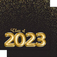 Scrapbook Customs - 12 x 12 Double Sided Paper - Class of 2023 Balloons
