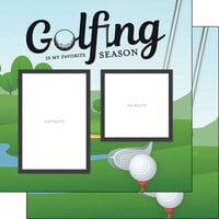 Scrapbook Customs - 12 x 12 Double Sided Paper - Golf Left Quick Page