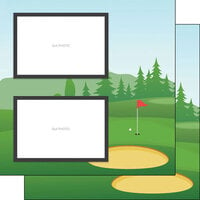 Scrapbook Customs - 12 x 12 Double Sided Paper - Golf Right Quick Page