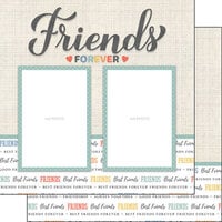 Scrapbook Customs - 12 x 12 Double Sided Paper - Friends Forever Left Quick Page