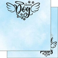 Scrapbook Customs - 12 x 12 Double Sided Paper - Dog Angel Wings