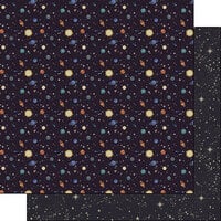 Scrapbook Customs - 12 x 12 Double Sided Paper - Planets and Stars