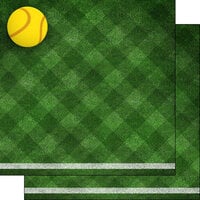 Scrapbook Customs - 12 x 12 Double Sided Paper - Softball On Field
