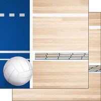 Scrapbook Customs - 12 x 12 Double Sided Paper - Volleyball On Court