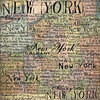 Scrapbook Customs - United States Collection - 12 x 12 Single Sided Paper - New York Map