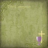 Scrapbook Customs - Religious Collection - 12 x 12 Single Sided Paper - First Communion