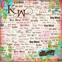Scrapbook Customs - World Collection - 12 x 12 Single Sided Paper - Key West Paradise