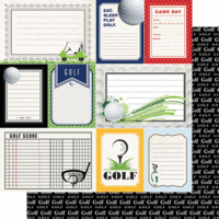 Scrapbook Customs - Sports Pride Collection - 12 x 12 Double Sided Paper - Golf Journal