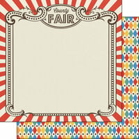 Scrapbook Customs - Fun at the Fair Collection - 12 x 12 Double Sided Paper - County Fair