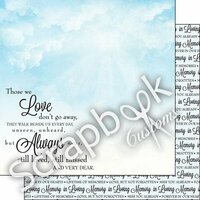 Scrapbook Customs - Religious Collection - 12 x 12 Double Sided Paper - In Loving Memory
