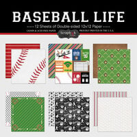 Scrapbook Customs - Baseball Life Collection - 12 x 12 Paper Pack