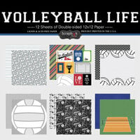 Scrapbook Customs - Volleyball Life Collection - 12 x 12 Paper Pack