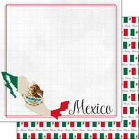 Scrapbook Customs - Adventure Collection - 12 x 12 Double Sided Paper - Mexico Border