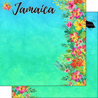 Scrapbook Customs - World Collection - 12 x 12 Double Sided Paper - Jamaica Getaway