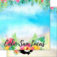 Scrapbook Customs - World Collection - 12 x 12 Double Sided Paper - Cabo San Lucus Getaway