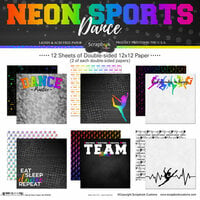 Scrapbook Customs - Neon Sports Collection - 12 x 12 Paper Pack - Dance