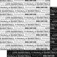Scrapbook Customs - Sports Pride Collection - 12 x 12 Double Sided Paper - Basketball 02