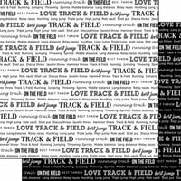 Scrapbook Customs - Sports Pride Collection - 12 x 12 Double Sided Paper - Track and Field 02