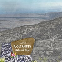 Scrapbook Customs - United States National Parks Collection - 12 x 12 Double Sided Paper - Hawaii Volcanoes Watercolor