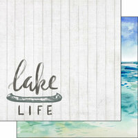 Scrapbook Customs - United States National Parks Collection - 12 x 12 Double Sided Paper - Lake Life