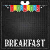 Scrapbook Customs - Magical Collection - 12 x 12 Double Sided Paper - Character Breakfast Banner
