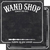 Scrapbook Customs - Inspired By Collection - 12 x 12 Double Sided Paper - Wand Shop