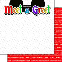 Scrapbook Customs - Inspired By Collection - 12 x 12 Double Sided Paper - Character Meet & Greet
