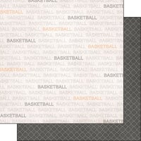Scrapbook Customs - Sports Addict Collection - 12 x 12 Double Sided Paper - Basketball Addict 01