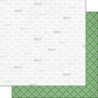 Scrapbook Customs - Sports Addict Collection - 12 x 12 Double Sided Paper - Golf Addict 01