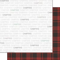Scrapbook Customs - Sports Addict Collection - 12 x 12 Double Sided Paper - Camping Addict 01