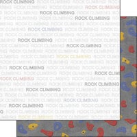 Scrapbook Customs - Sports Addict Collection - 12 x 12 Double Sided Paper - Rock Climbing Addict 01