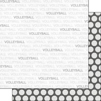Scrapbook Customs - Sports Addict Collection - 12 x 12 Double Sided Paper - Volleyball Addict 01