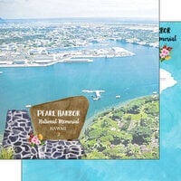 Scrapbook Customs - America the Beautiful Collection - 12 x 12 Double Sided Paper - Oahu - Pearl Harbor National Memorial