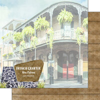 Scrapbook Customs - America the Beautiful Collection - 12 x 12 Double Sided Paper - French Quarter New Orleans